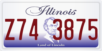 IL license plate Z743875