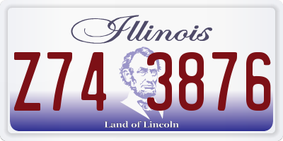IL license plate Z743876