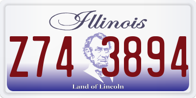 IL license plate Z743894