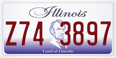 IL license plate Z743897