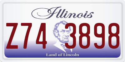 IL license plate Z743898
