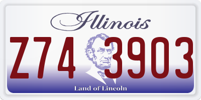 IL license plate Z743903