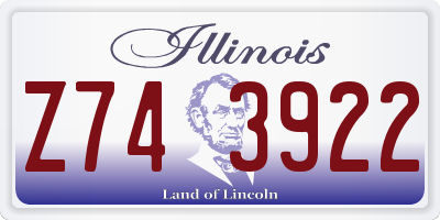 IL license plate Z743922