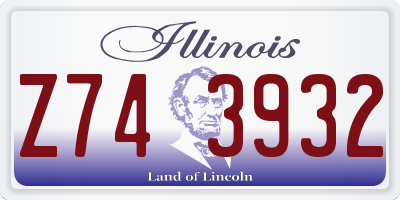IL license plate Z743932