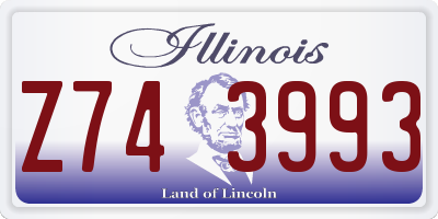 IL license plate Z743993