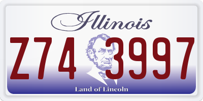IL license plate Z743997