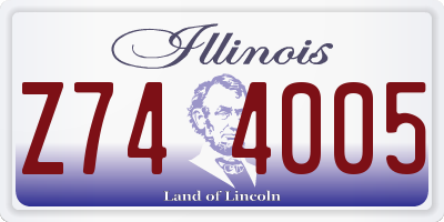 IL license plate Z744005