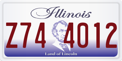 IL license plate Z744012