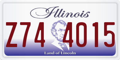 IL license plate Z744015