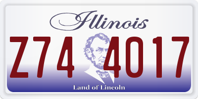 IL license plate Z744017