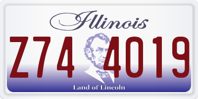 IL license plate Z744019