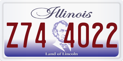 IL license plate Z744022