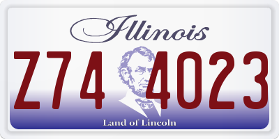 IL license plate Z744023