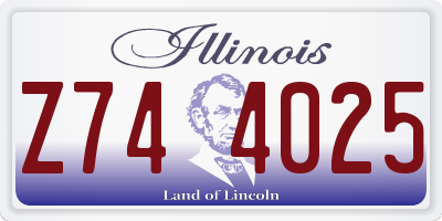 IL license plate Z744025