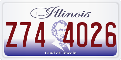 IL license plate Z744026