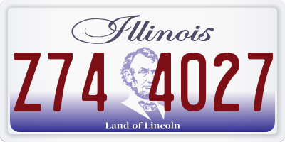 IL license plate Z744027