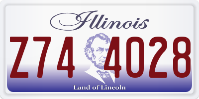 IL license plate Z744028
