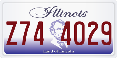 IL license plate Z744029