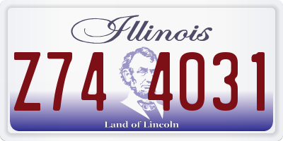 IL license plate Z744031