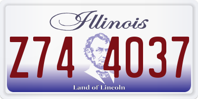 IL license plate Z744037