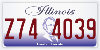 IL license plate Z744039