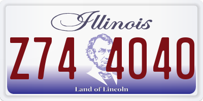 IL license plate Z744040