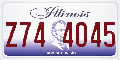 IL license plate Z744045