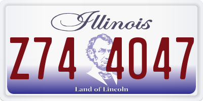 IL license plate Z744047