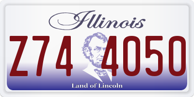 IL license plate Z744050
