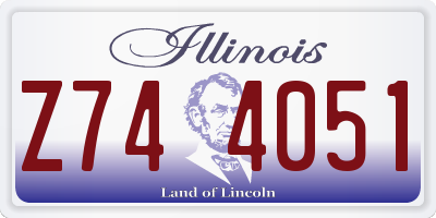 IL license plate Z744051