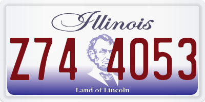 IL license plate Z744053