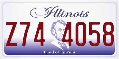 IL license plate Z744058