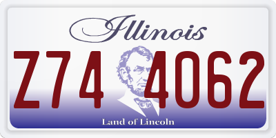 IL license plate Z744062