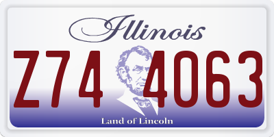 IL license plate Z744063