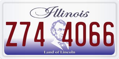 IL license plate Z744066