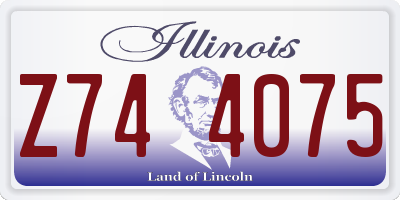 IL license plate Z744075