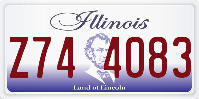 IL license plate Z744083