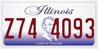 IL license plate Z744093
