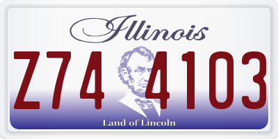 IL license plate Z744103