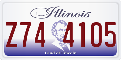 IL license plate Z744105