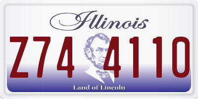 IL license plate Z744110
