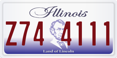 IL license plate Z744111