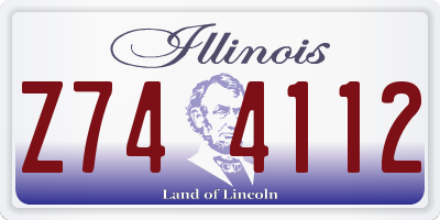 IL license plate Z744112