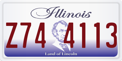 IL license plate Z744113