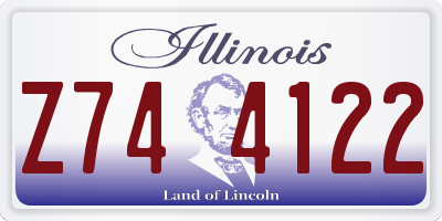 IL license plate Z744122