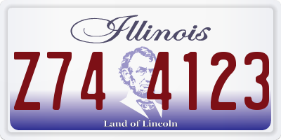 IL license plate Z744123