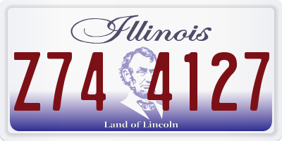 IL license plate Z744127