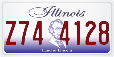 IL license plate Z744128