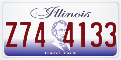 IL license plate Z744133