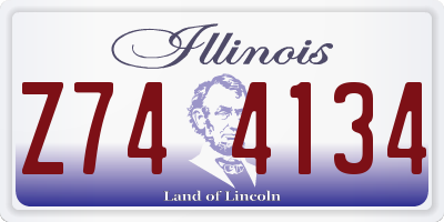 IL license plate Z744134